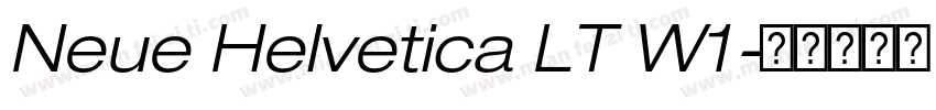 Neue Helvetica LT W1字体转换